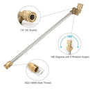 Pressure Washer Wand With Adjustable Angle Nozzle, 16 Inch Stainless Steel