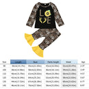 2pcs Kid Autumn Clothes Set Leopard Girls Jumper + Bell Bottom Pants (5-6T)