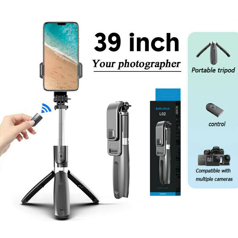 3 in 1 Wireless Selfie Stick Mobile Phone Extendable Telescopic Tripod Monopod