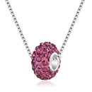 Crystal Ball Pendant Necklace Fashion Rhinestone Choker Jewelry (Purple) A