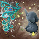 5D DIY Full Drill Diamond Painting Elephant Cross Stitch Mosaic Craft Kit