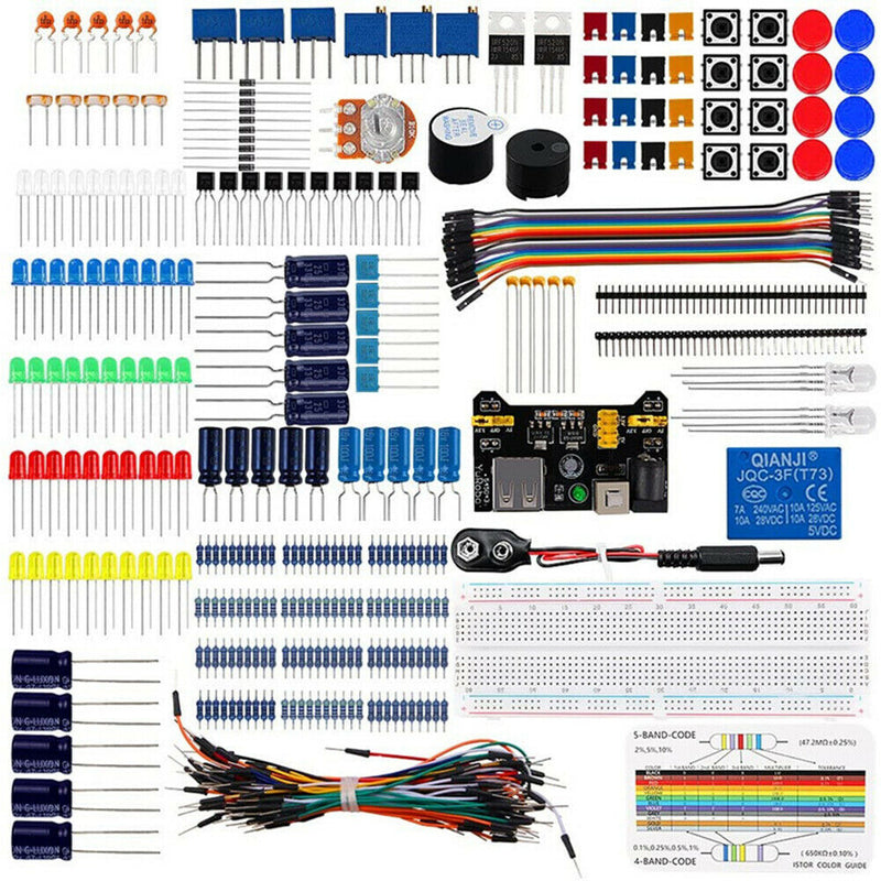 DIY Electronics Basic Kit 830 Breadboard Resistors Buzzer Component for R3