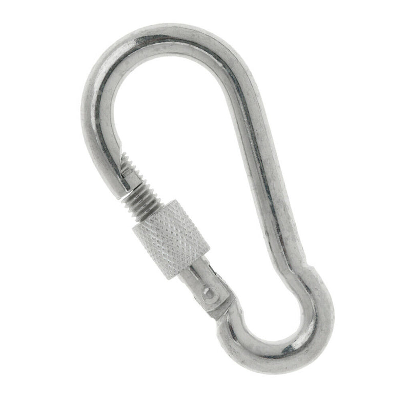1 X Screw Lock D Shape Carabiner Hook Keyring