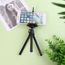360 Rotatable Camera Tripod Photo Live Video Bracket w/ Phone Clip (Black)