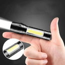Portable T6 COB LED Flashlight Torch 18650 USB Lamp Light Camping Rechargeable#