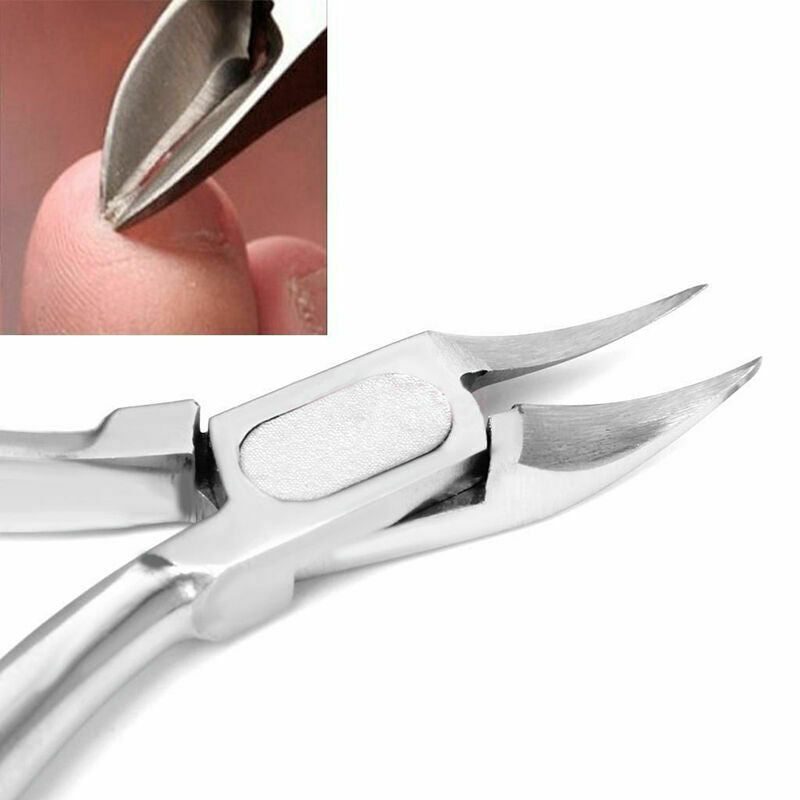 Stainless Steel Toenail Scissor Clipper Ingrown Nail Pedicure Set Kits J2A3