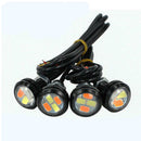 5X 23mm 5730-SMD Dual Color White Amber Eagle Eye LED DRL Turn Lights Car motor