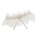 Bridal Wedding Pearls Bow knot Lace Garter Party Accessories