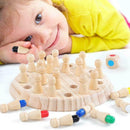 Wooden Memory Match Stick Chess Game Children Early Party Educational T2A7