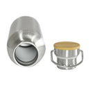 Portable Stainless Steel Water Bottle Bamboo Lid Sports Flasks Leak-Proof T