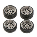 1/64 Metal Wheel Rims Tires Tyres Kit for Matchbox Parts DIY Accessories