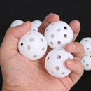 50pcs White Plastic Hollow Airflow Golf Practice Hollow Sports Training