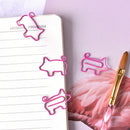 4X Pig Pink Bookmark Paper Clip School Office Supply Escolar Gift Stationery OZ