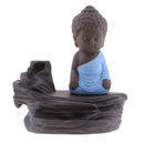 Little Tathagata Backflow Smoke Cone Incense Burner Holder Buddhism Blue
