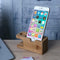 Bamboo Smart Watch Charger Holder Cellphone Charging Dock Wooden Stand Station