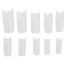 500pcs false nail tips acrylic pieces transparent color French style