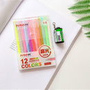 12pcsColorful Ink Gel Pens 0.6mm Marker Creative School Simple Office Writi H6U7