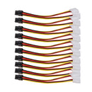 10pcs Dual Molex 4 pin to 6 pin PCI-E Express converter adapter power cable wire