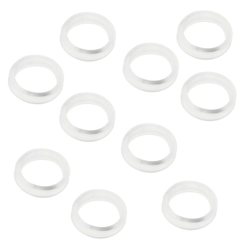 10Pcs Finger Ring Grips Inserts for Barber Hairdressing Shear Scissors Clear