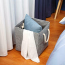 Foldable Cotton Linen Square Storage Basket Clothes Toys Sundries Container