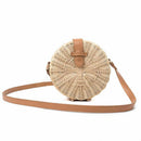 Women Straw Bag Bohemian Bali Rattan Beach Handbag Small Circle Lady Vintag