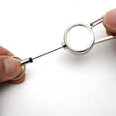 2x Heavy Duty Retractable Key Holder Carabiner Quick Release Telescopic Rope