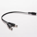 5.5 x 2.1mm CCTV Camera 1 Female to 2 Male DC 12V Power Splitter Cable Adapter^