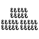 30 Pcs Plastic Shock Bungee Cord Karabiner Hook Elastic Cord Rope End Buckle
