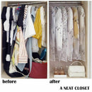 Garment Hanging Bag, Clear Garment Bag Moth-Proof Covers 36-inch Clothes St Y4J5