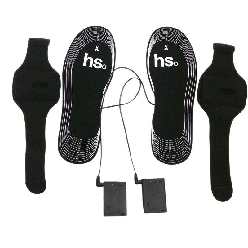 1 Pair Winter Heating Insole Warm Carbon Fiber Heating Insoles Outdoor 4.5V T2P4