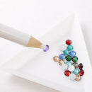 10Pcs Triple-cornered Plastic Rhinestones Beads Crystal Nail Art Sorting Tr B5N4