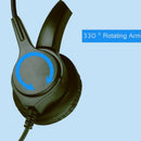 VH500D RJ9 Bilateral Headphone Hands-Free Call Center Noise Cancelling Cord