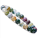 Natural Stone 8mm Agate Beads Bracelets Stretch Elastic Bangle Jewelry Gifts 3C