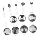 Kids Kitchen Cookware Set C - 12 Stainless Steel Cooking Tools for Role Play