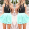 Sexy Women Summer Chiffon Lace Fitted Sleeveless Party mini Dress M A