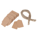 100Pcs Blank Kraft Jewelry Price Label String Price Tags With String 20m ME