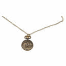Bronze 3 Horse Engrave Quartz Pocket Watch Necklace