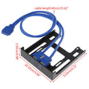 20Pin 3.5" front panel 2 ports USB 3.0 expansion adapter connector floppy bay M&