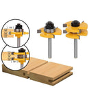 2pcs 1/4" Shank Woodworking Tenon Cutter Groove Router Bit Milling Cutter