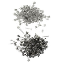 400Packs 4mm Round Flat Stud Earring Posts with Back Jewelry Making Findings