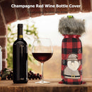Christmas Red Wine Bottle Cover Holiday Champagne Bottle Wrap (Santa Claus)
