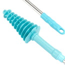 Toilet Brush Plunger Stainless Steel Long-Handled with Wall Hook Dredge Cle
