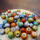 Lots 100pcs 6mm Ceramic Porcelain Round Loose Spacer Beads Jewelry Findings DIY