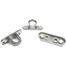 8Pcs Stainless Steel Pad Eye Plate U Hooks + 8Pcs Stainless Steel Snap Hook