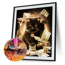 Full Drill Money Cat Tree 5D Diamond DIY Painting Craft Home Decor