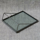 2 Pcs 4x6 Clear Glass Picture Frames with Locket Closure, Self Standing Bronze
