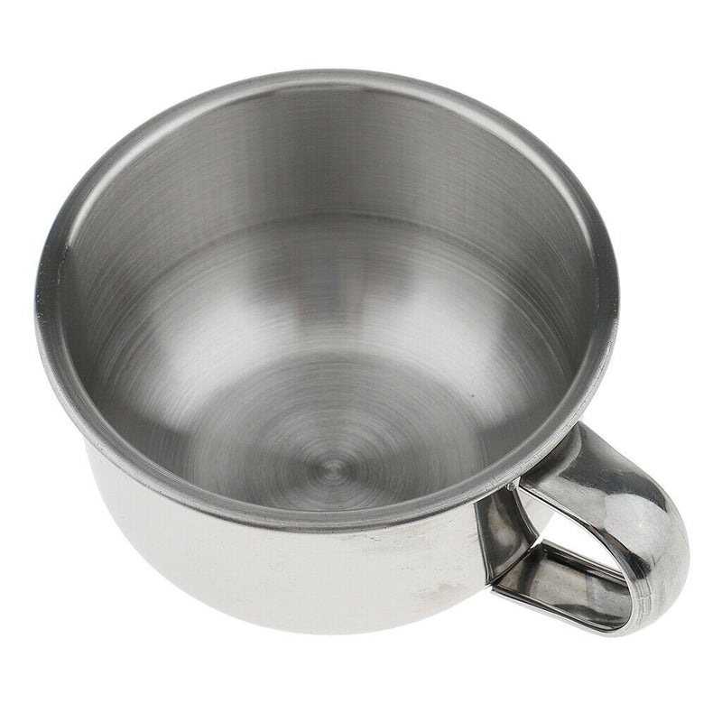 Stainless Steel Shaving Mug Bowl Cup With Handle for Men Barber Shave Brushes