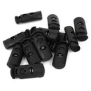 Luggage Backpack Toggle Drawstring Stop Cord Locks 15 Pcs Black
