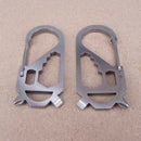 Stainless Steel Carabiner KeyChain Screwdriver Wrench 7 in 1 Multitool