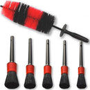 Car Wheel Cleaning Brush Kit-43cm Long Soft Bristle Tire Brush and 5 Differ